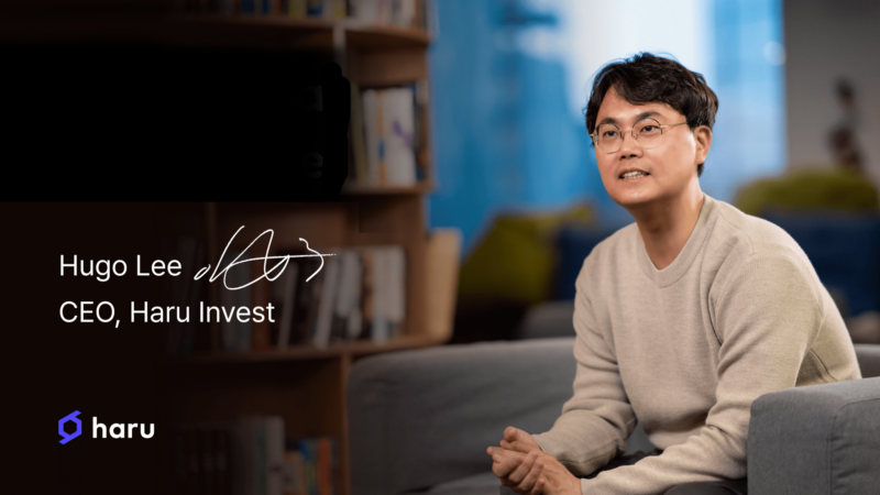 The CEO of Haru Invest, Hugo Hyungsoo Lee, during an interview on future of crypto